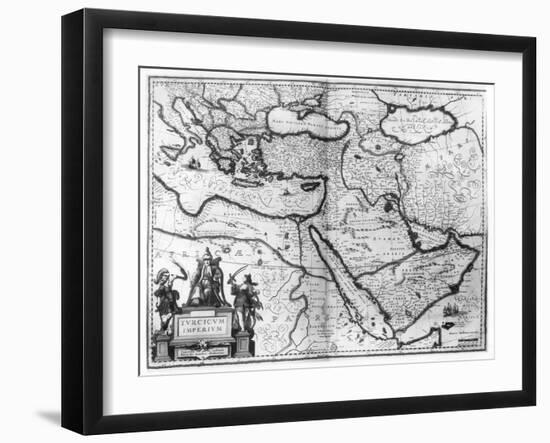 Map of the Ottoman Empire, from the "Atlas Novus"-Joannes Jansson-Framed Giclee Print