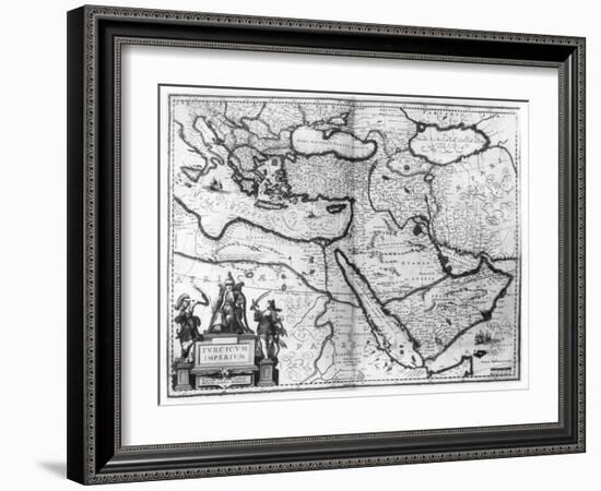 Map of the Ottoman Empire, from the "Atlas Novus"-Joannes Jansson-Framed Giclee Print