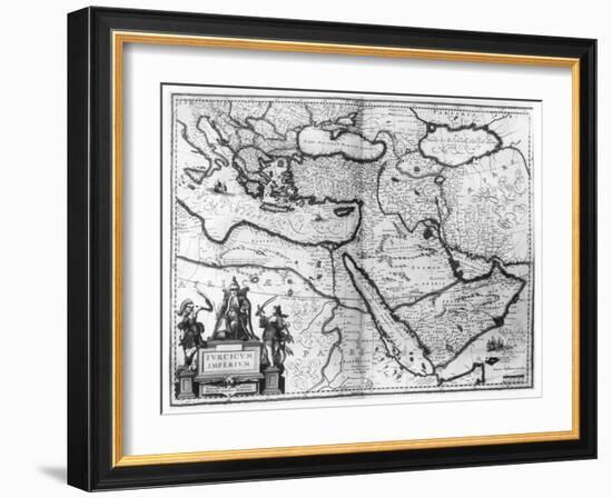 Map of the Ottoman Empire, from the "Atlas Novus"-Joannes Jansson-Framed Giclee Print