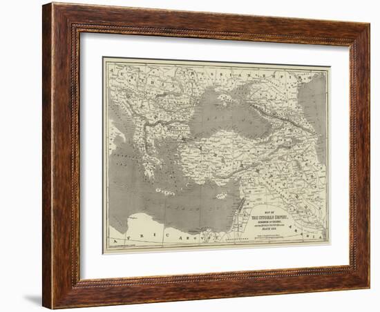 Map of the Ottoman Empire, Kingdom of Greece, and the Russian Provinces on the Black Sea-John Dower-Framed Giclee Print