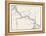 Map of the Panama Railroad, Panama, 1870s-null-Framed Premier Image Canvas