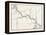 Map of the Panama Railroad, Panama, 1870s-null-Framed Premier Image Canvas