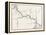 Map of the Panama Railroad, Panama, 1870s-null-Framed Premier Image Canvas