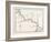 Map of the Panama Railroad, Panama, 1870s-null-Framed Giclee Print