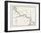 Map of the Panama Railroad, Panama, 1870s-null-Framed Giclee Print