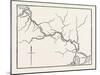 Map of the Panama Railroad, Panama, 1870s-null-Mounted Giclee Print