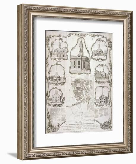 Map of the Parish of St George Hanover Square in the City of Westminster, London, 1761--Framed Giclee Print