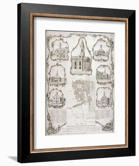 Map of the Parish of St George Hanover Square in the City of Westminster, London, 1761-null-Framed Giclee Print