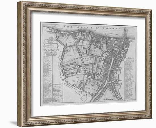 Map of the Parishes of St George's and St Saviour'S, Southwark, London, 1755-null-Framed Giclee Print