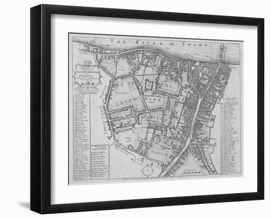 Map of the Parishes of St George's and St Saviour'S, Southwark, London, 1755-null-Framed Giclee Print