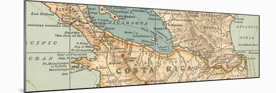 Map of the proposed Nicaragua Canal-Encyclopaedia Britannica-Mounted Art Print