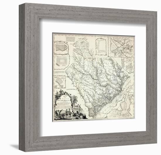 Map of the Province of South Carolina, c.1773-James Cook-Framed Art Print