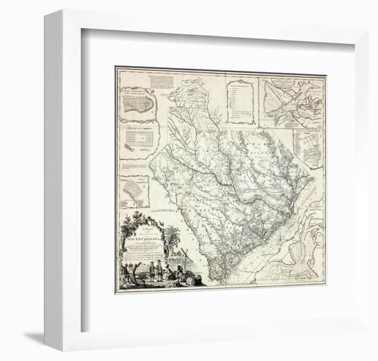 Map of the Province of South Carolina, c.1773-James Cook-Framed Art Print