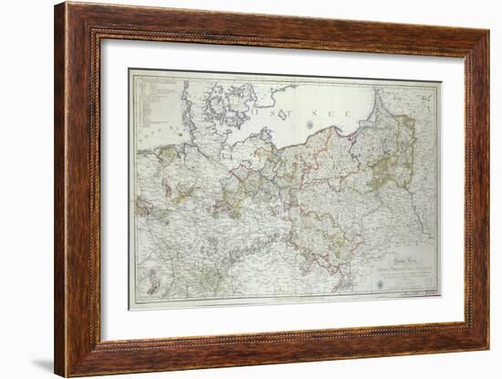 Map of the Prussian States in 1799-German School-Framed Giclee Print