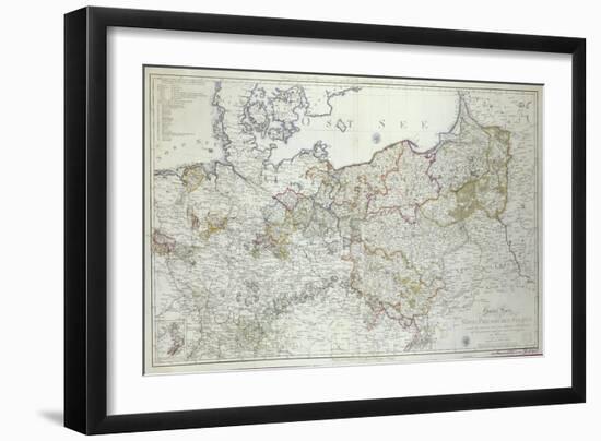 Map of the Prussian States in 1799-German School-Framed Giclee Print