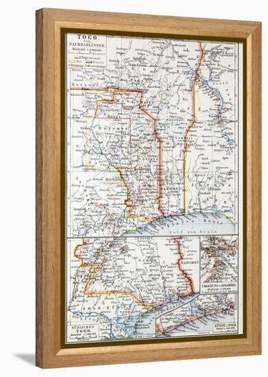 Map of the Republic of Togo, 1899-null-Framed Premier Image Canvas