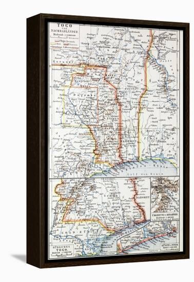 Map of the Republic of Togo, 1899-null-Framed Premier Image Canvas