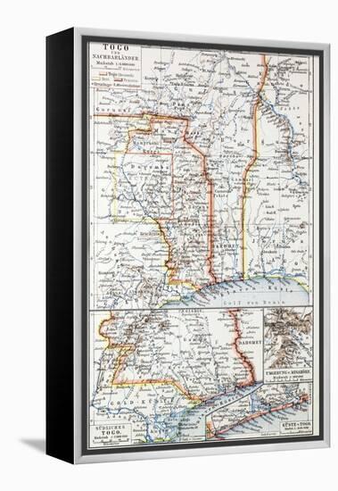 Map of the Republic of Togo, 1899-null-Framed Premier Image Canvas