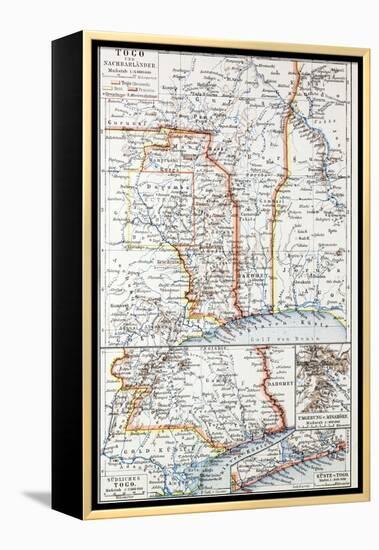 Map of the Republic of Togo, 1899-null-Framed Premier Image Canvas