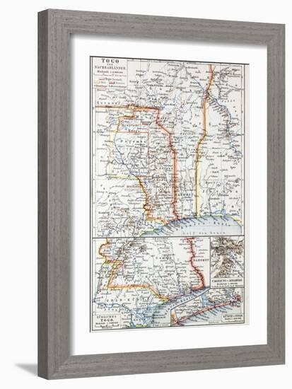 Map of the Republic of Togo, 1899-null-Framed Giclee Print