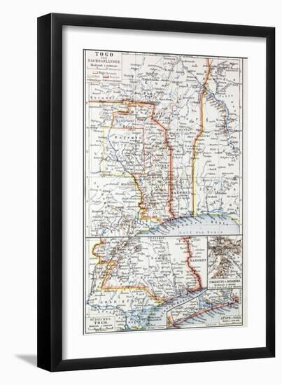 Map of the Republic of Togo, 1899-null-Framed Giclee Print