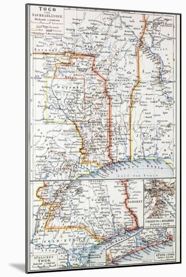 Map of the Republic of Togo, 1899-null-Mounted Giclee Print