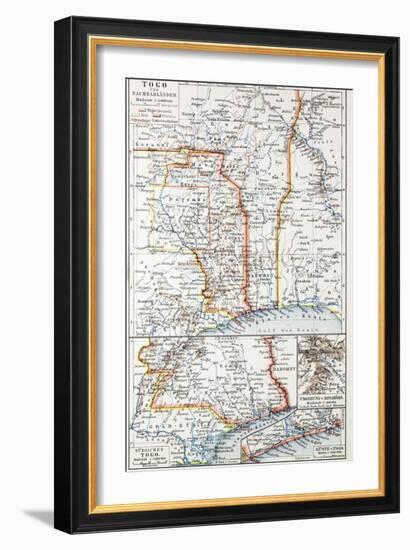 Map of the Republic of Togo, 1899-null-Framed Giclee Print