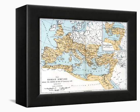 Map of the Roman Empire, 2nd Century Ad-null-Framed Premier Image Canvas