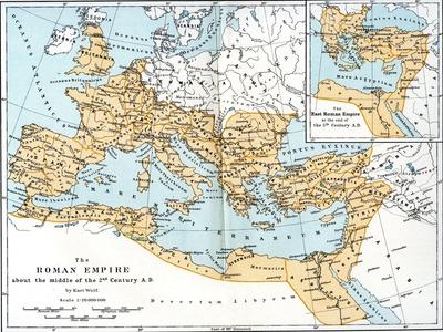 Roman Empire 2nd Century Ad Map Map Of The Roman Empire, 2Nd Century Ad' Giclee Print | Art.com