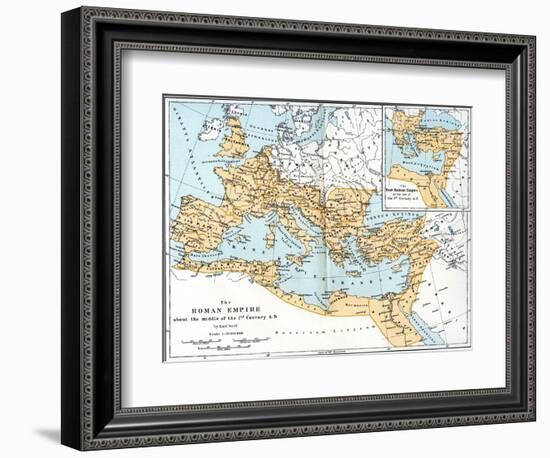 Map of the Roman Empire, 2nd Century Ad-null-Framed Giclee Print