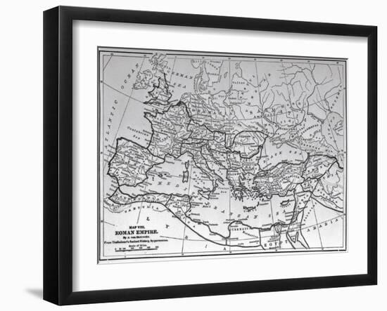 Map of the Roman Empire from 17Th Century Engraving-null-Framed Giclee Print