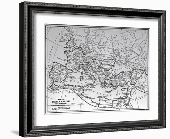 Map of the Roman Empire from 17Th Century Engraving-null-Framed Giclee Print