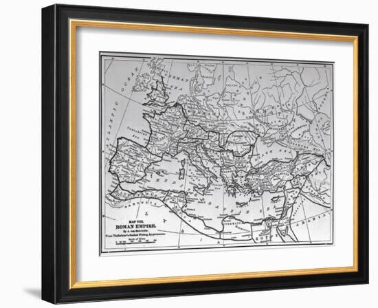 Map of the Roman Empire from 17Th Century Engraving-null-Framed Giclee Print