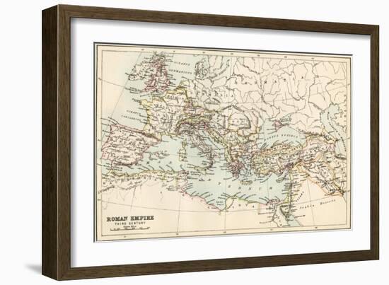 Map of the Roman Empire in the Third Century-null-Framed Giclee Print