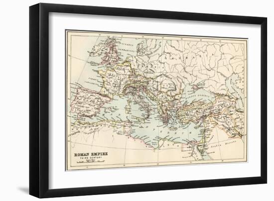 Map of the Roman Empire in the Third Century-null-Framed Giclee Print