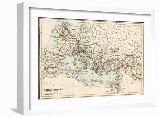 Map of the Roman Empire in the Third Century-null-Framed Giclee Print