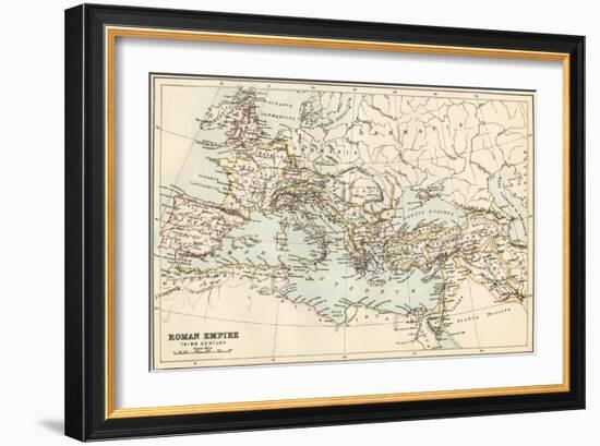 Map of the Roman Empire in the Third Century-null-Framed Giclee Print