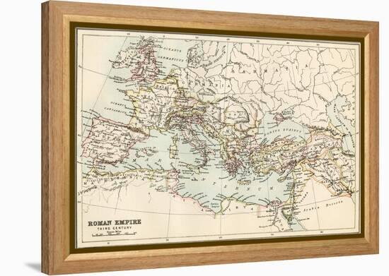 Map of the Roman Empire in the Third Century-null-Framed Premier Image Canvas