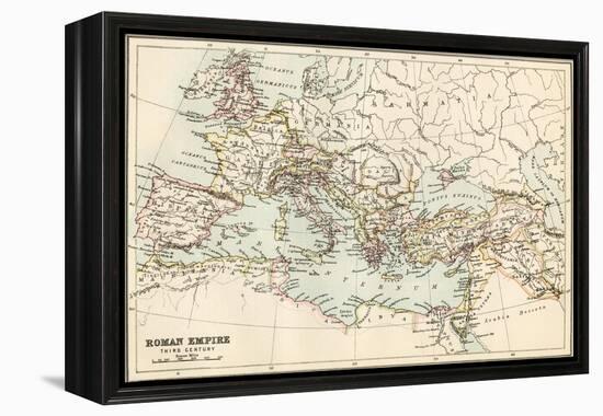 Map of the Roman Empire in the Third Century-null-Framed Premier Image Canvas