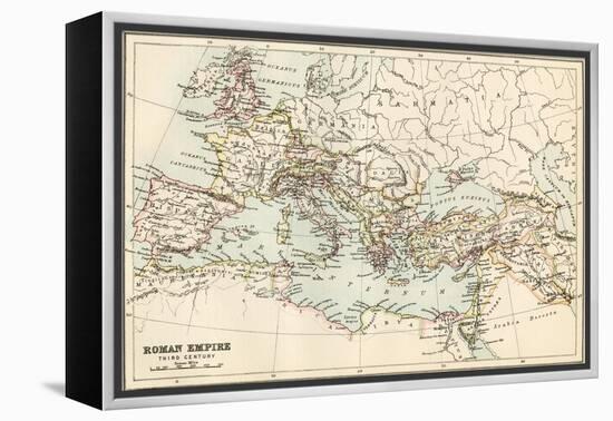 Map of the Roman Empire in the Third Century-null-Framed Premier Image Canvas