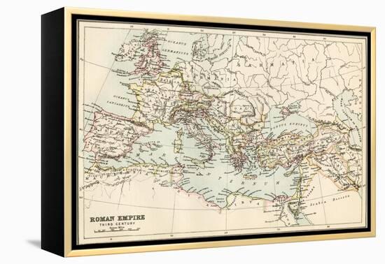 Map of the Roman Empire in the Third Century-null-Framed Premier Image Canvas