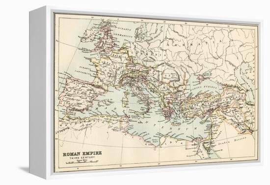 Map of the Roman Empire in the Third Century-null-Framed Premier Image Canvas
