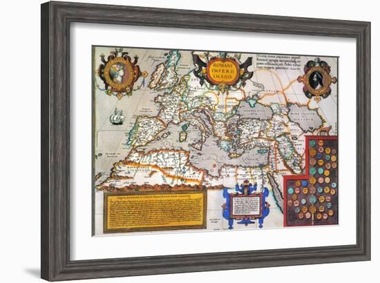 Map Of The Roman Empire-Abraham Oertel-Framed Giclee Print