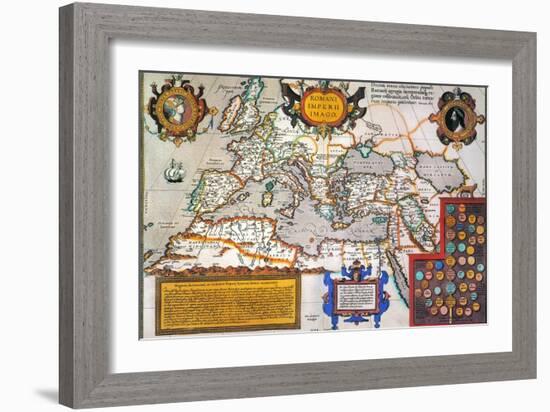 Map Of The Roman Empire-Abraham Oertel-Framed Giclee Print