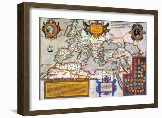 Map Of The Roman Empire-Abraham Oertel-Framed Giclee Print