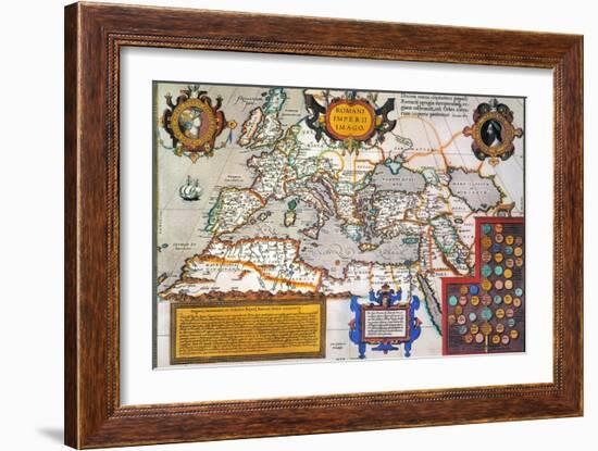 Map Of The Roman Empire-Abraham Oertel-Framed Giclee Print