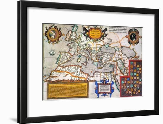 Map Of The Roman Empire-Abraham Oertel-Framed Giclee Print