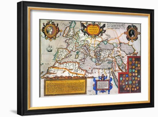 Map Of The Roman Empire-Abraham Oertel-Framed Giclee Print