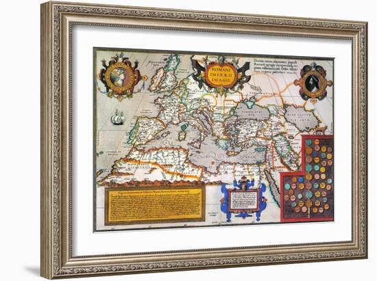 Map Of The Roman Empire-Abraham Oertel-Framed Giclee Print