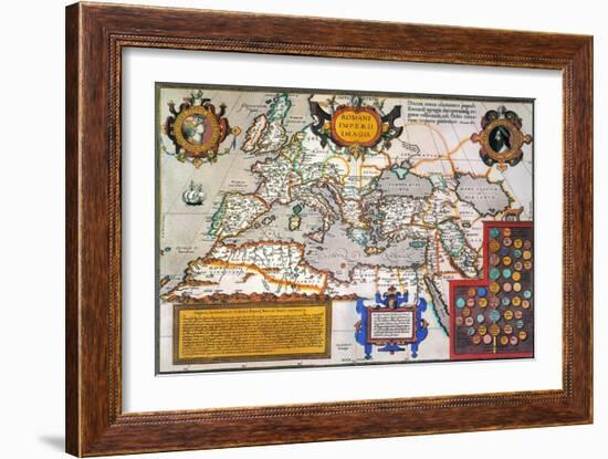 Map Of The Roman Empire-Abraham Oertel-Framed Giclee Print